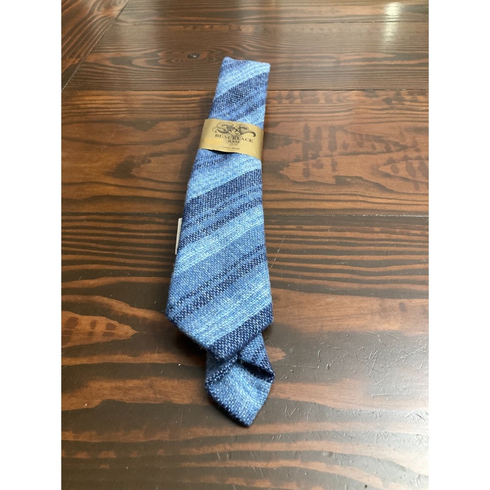 NWT Blackface Ram Blue Striped Neck Tie‎ Neckwear Pure Wool Scotland Scottish